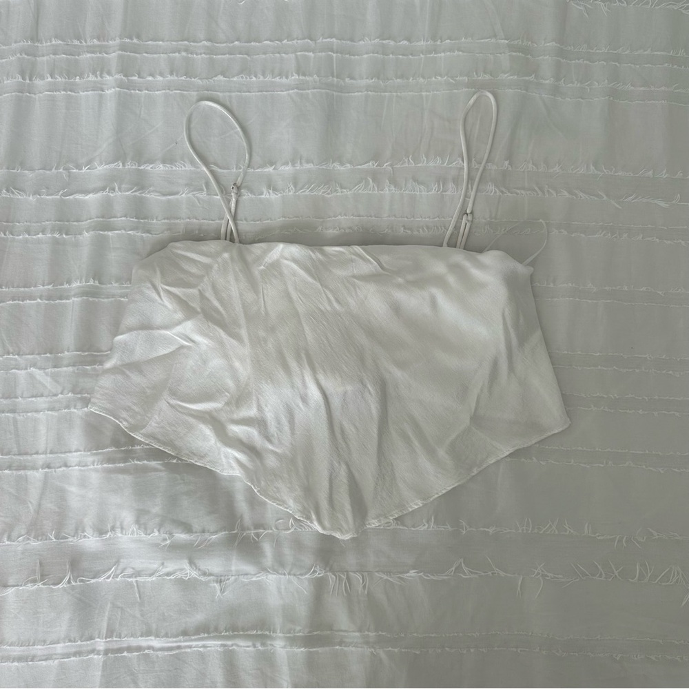 Zara white tie top